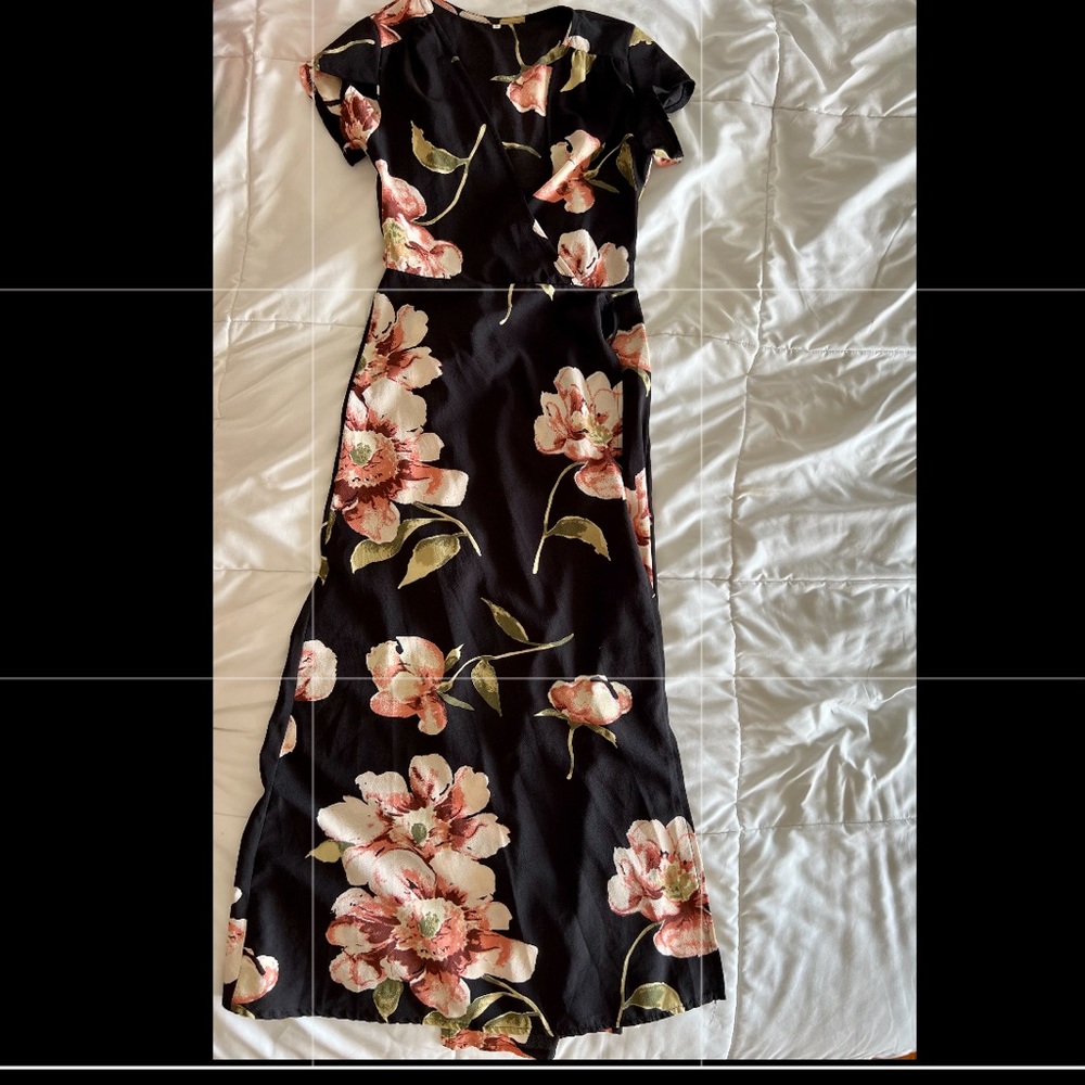 Black maxi floral